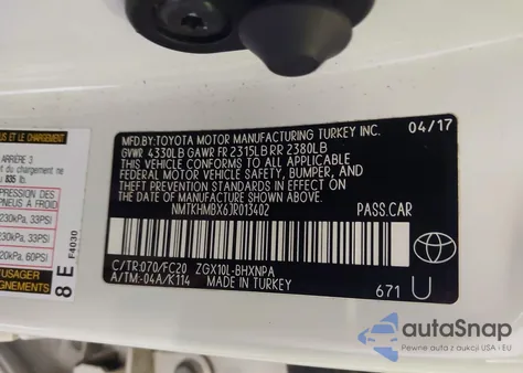 2018 Toyota C-Hr Xle from USA, damaged, VIN NMTKHMBX6JR013402